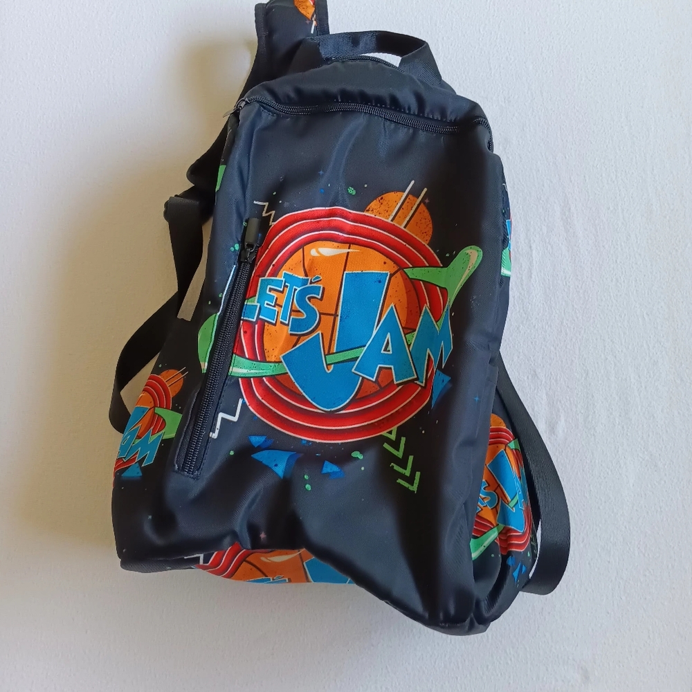 Looney Tunes Space Jam Black Backpack Bag 11x15 Let's Jam Graphic